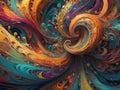 imaginative, abstract digital art painting exploring swirling organic shapes-generated by ai