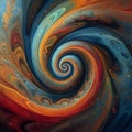 imaginative, abstract digital art painting exploring swirling organic shapes-generated by ai