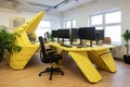 imaginative and ergonomic office space with unique and innovative furniture