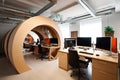 imaginative and ergonomic office space with unique and innovative furniture