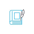 Imaginative literature linear icon concept. Imaginative literature line vector sign, symbol, illustration.