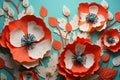 Imaginative Paper poppy art. Generate Ai