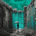 Imaginative Prison Scenes: Dramatic Monochromatic Imagery Under The Umbrella