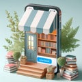 **LIBRARY ON THE GO**: Step into a whimsical world where literature meets technology.