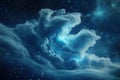AI-Driven Cloud in Starry Night