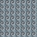 Imaginatory Monochromatic Decorative Abstract Fractals Round Water Waves With Curls 016