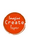 Imagine creative inspire lettering Royalty Free Stock Photo