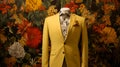 Imagine a dapper lion in a velvet blazer, complete with a pocket square and gold cufflinks