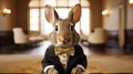 Imagine a dapper rabbit Royalty Free Stock Photo