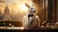 Imagine a dapper rabbit Royalty Free Stock Photo