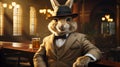 Imagine a dapper rabbit Royalty Free Stock Photo