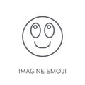 Imagine emoji linear icon. Modern outline Imagine emoji logo con