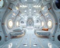 futuristic spaceship interior ai generated