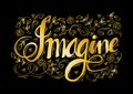 Imagine hand lettering calligraphy.