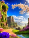 Imagine landscape digital painting artwork