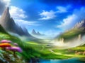 Imagine landscape digital painting artwork