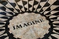 The Imagine mosaic in New York`s Central Park Royalty Free Stock Photo