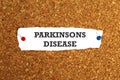 Parkinsons disease on paper Royalty Free Stock Photo