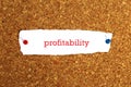 profitability word on paper