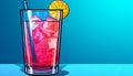 illustration of a refreshing glass of cool drink