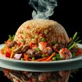 AI generated Yummy Fried Rice Royalty Free Stock Photo