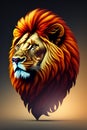 A lion head with a lion\'s mane- Ai Generated.