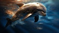 Imagine a suave dolphin