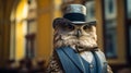 Imagine a suave owl