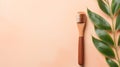 Eco-friendly zeb brush made of wood with plant bristles, caring for the environment. Royalty Free Stock Photo