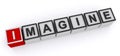 Imagine word block Royalty Free Stock Photo