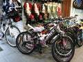 Sports shop selling bicycles and other equipment. In this store you will find bicycles for children and adults