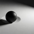 Imalistic, emphasizing the contrast between the black sphere Royalty Free Stock Photo