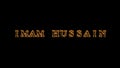 Imam Hussain fire text effect black background