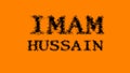 Imam Hussain smoke text effect orange isolated background