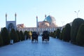 Imam Square in Isfahan. Iran. Horse carriages