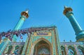 Imamzadeh Saleh Holy Shrine with Ashura flags, Tehran, Iran