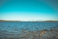 Imandra Lake and Hibiny mountains Northern Landscape Royalty Free Stock Photo