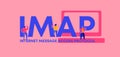 IMAP internet message access protocol. Web software digital graphic scripts and programming coding technologies. Royalty Free Stock Photo