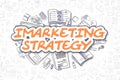 Imarketing Strategy - Doodle Orange Word. Business Concept. Royalty Free Stock Photo