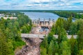 Imatra rapids during a low water flow in Finland