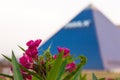 Imax Eilat is cinema in an innovative 3D technology. Imax Eilat is known as the Blue Pyramid. The Blue Pyramid structure of Imax Royalty Free Stock Photo