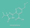 Imazamox herbicide molecule. Skeletal formula