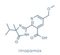 Imazamox herbicide molecule. Skeletal formula