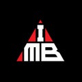 IMB triangle letter logo design with triangle shape. IMB triangle logo design monogram. IMB triangle vector logo template with red Royalty Free Stock Photo
