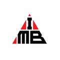 IMB triangle letter logo design with triangle shape. IMB triangle logo design monogram. IMB triangle vector logo template with red Royalty Free Stock Photo