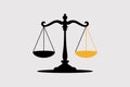 Imbalanced Justice Scales, inequality concept Royalty Free Stock Photo