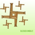 Imbolc greeting card Royalty Free Stock Photo