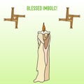 Imbolc greeting card Royalty Free Stock Photo