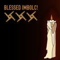 Imbolc greeting card Royalty Free Stock Photo
