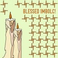Imbolc greeting card Royalty Free Stock Photo